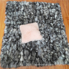 Fur Throw Genuine Fox Peaces Frost Fur Blanket bedspread
